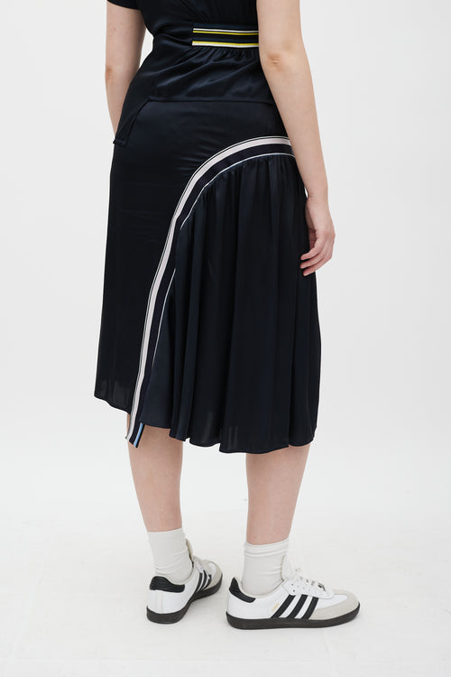 Sportmax Navy & Multicolour Logo Elastic Asymmetrical Set