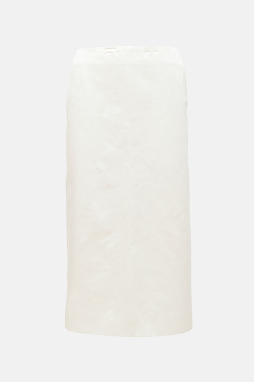 Sportmax Satin Cellula Midi Skirt