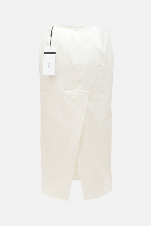 Sportmax Satin Cellula Midi Skirt