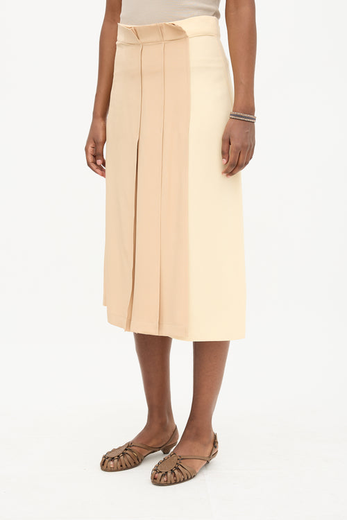 Sportmax Two Tone Pleated Skirt