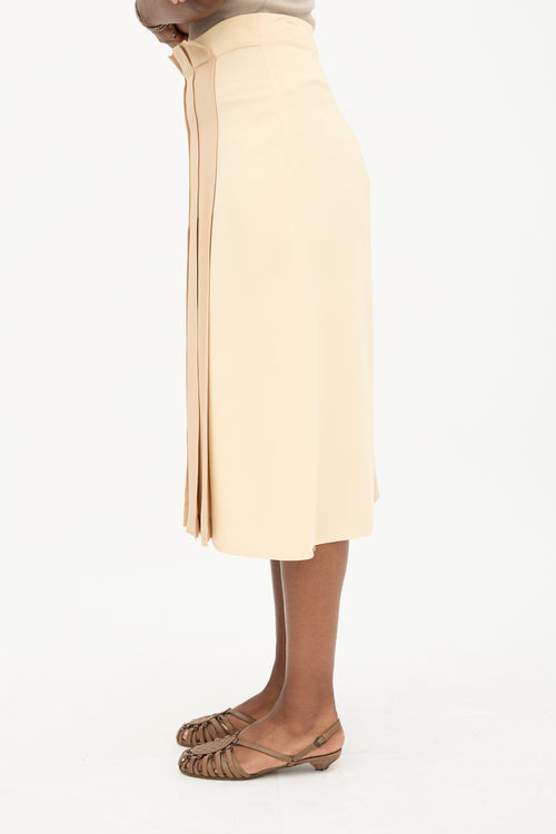 Sportmax Two Tone Pleated Skirt