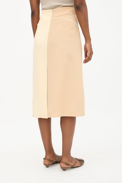 Sportmax Two Tone Pleated Skirt