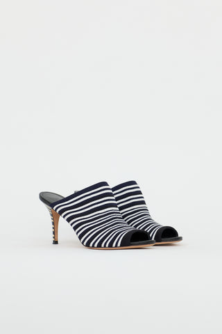 Sportmax Striped Sock Mule
