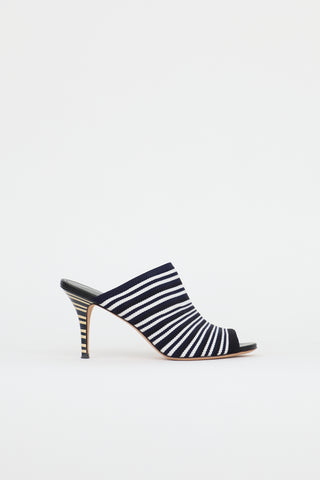 Sportmax Striped Sock Mule