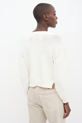 Sportmax White & Black Cage Knit Sweater