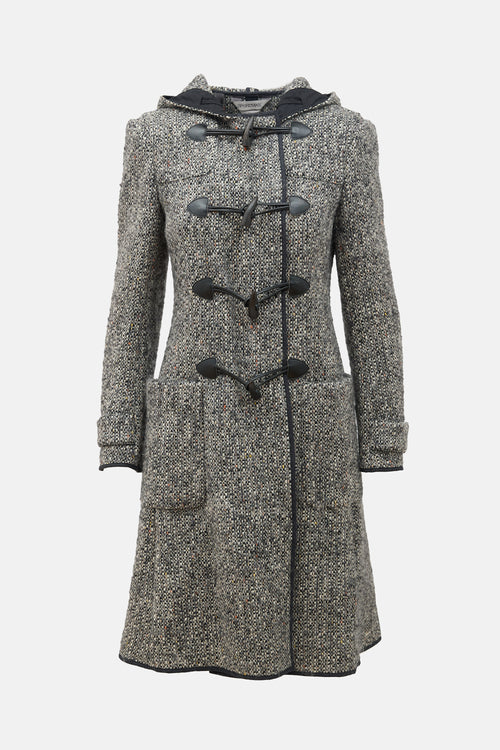 Sportmax Wool Tweed Hooded Coat