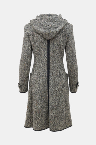 Sportmax Wool Tweed Hooded Coat