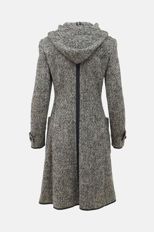Sportmax Wool Tweed Hooded Coat