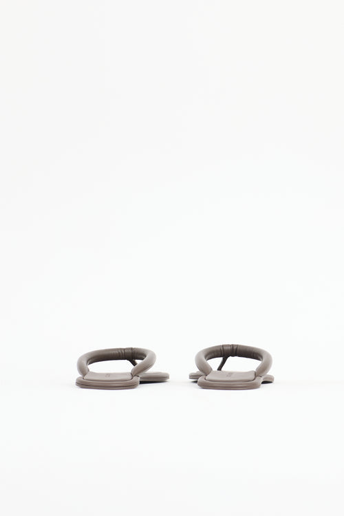 St. Agni Leather Sumi Slide