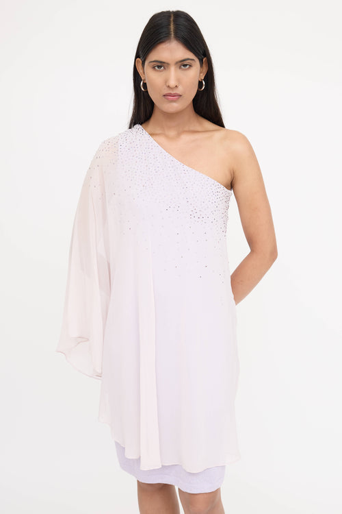St. John Embellished Asymmetrical Dress