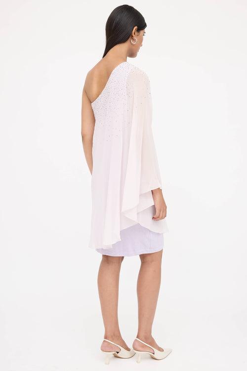 St. John Embellished Asymmetrical Dress