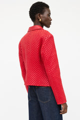 St. John Leather Woven Jacket