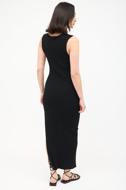 St. Agni Ribbed Knit Cut Away Dress