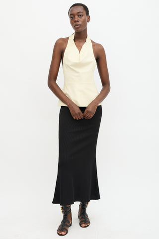 St. Agni Leather Tie Top