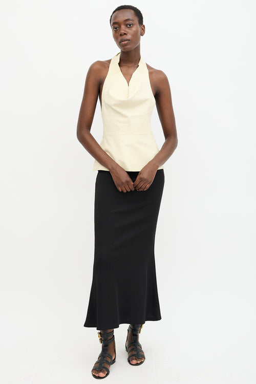 St. Agni Leather Tie Top