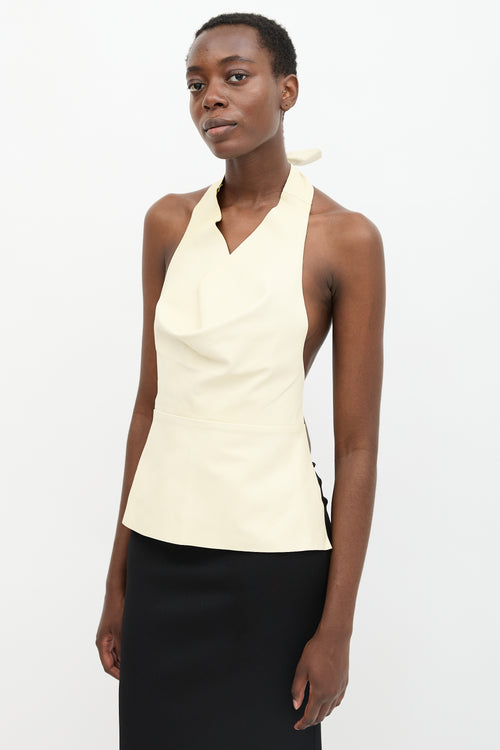 St. Agni Leather Tie Top