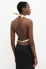 St. Agni Leather Tie Top