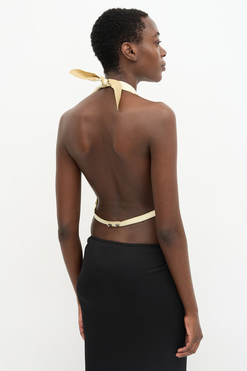 St. Agni Leather Tie Top