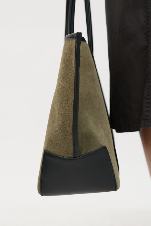 St. Agni Suede & Leather Bateau Tote Bag