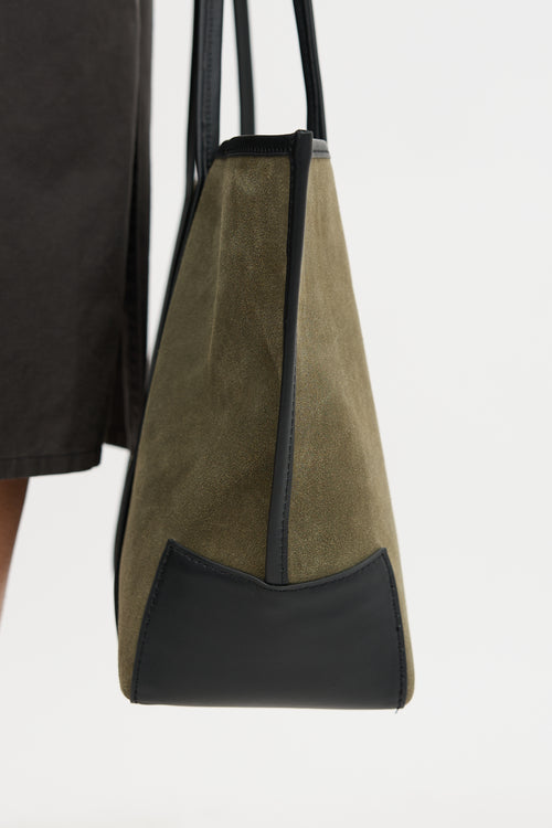 St. Agni Suede & Leather Bateau Tote Bag