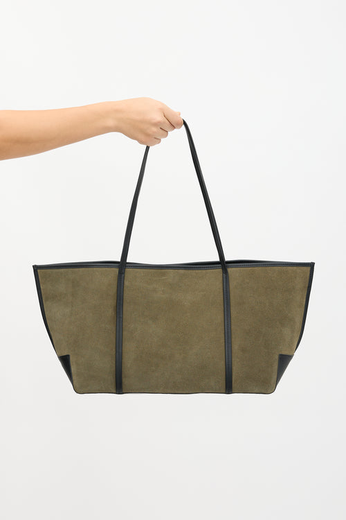 St. Agni Suede & Leather Bateau Tote Bag
