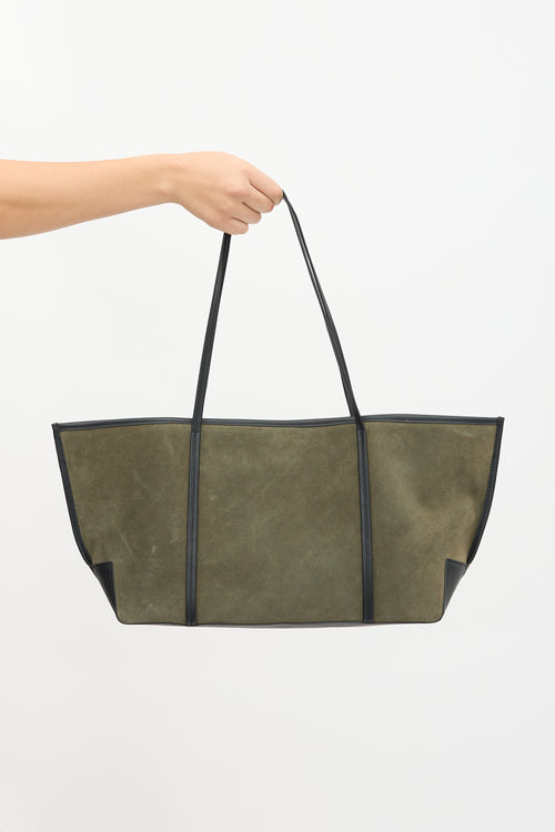 St. Agni Suede & Leather Bateau Tote Bag