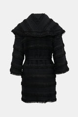 St. John Knit Jacquard Fringe Jacket