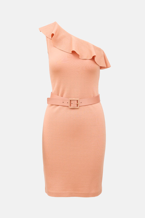 St. John Wool Jersey Belted Dress