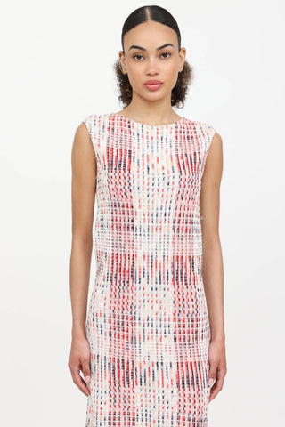 St. John Woven Fringe Midi Dress