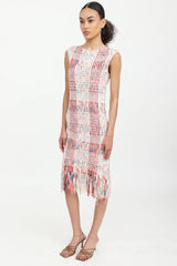 St. John Woven Fringe Midi Dress