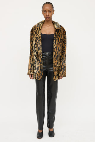 Stand Studio Faux Fur Printed Coat
