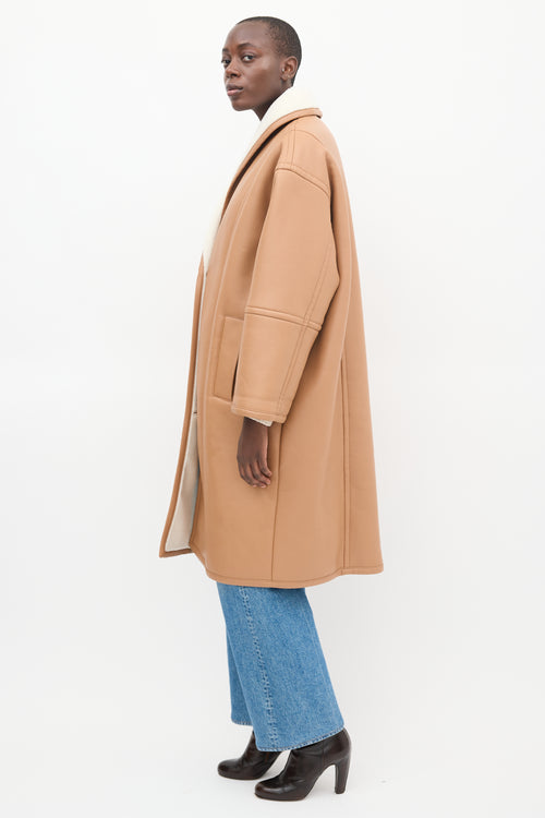 Stand Studio Brown Faux Leather Dolores Coat