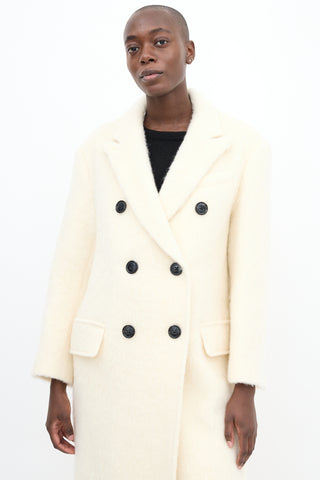 Stand Studio Cream Wool & Mohair Essa Coat