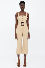 Staud Cotton Button Up Jumpsuit