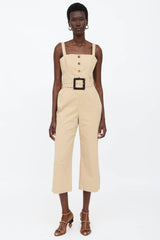 Staud Cotton Button Up Jumpsuit