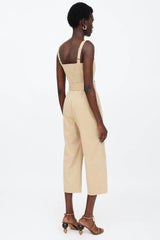 Staud Cotton Button Up Jumpsuit