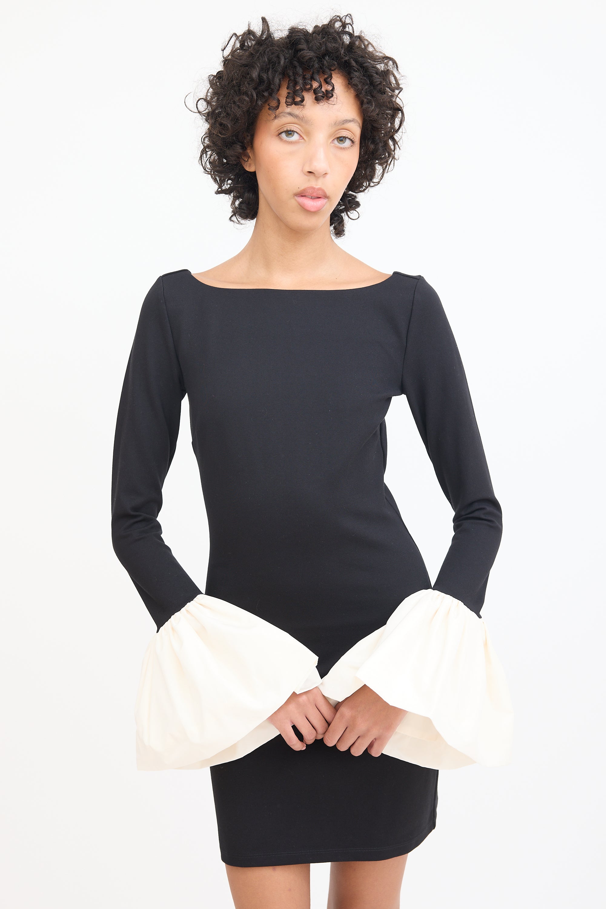 Staud // Black & White Darted Dress VSP Consignment Staud // Black & White Darted Dress VSP Consignment