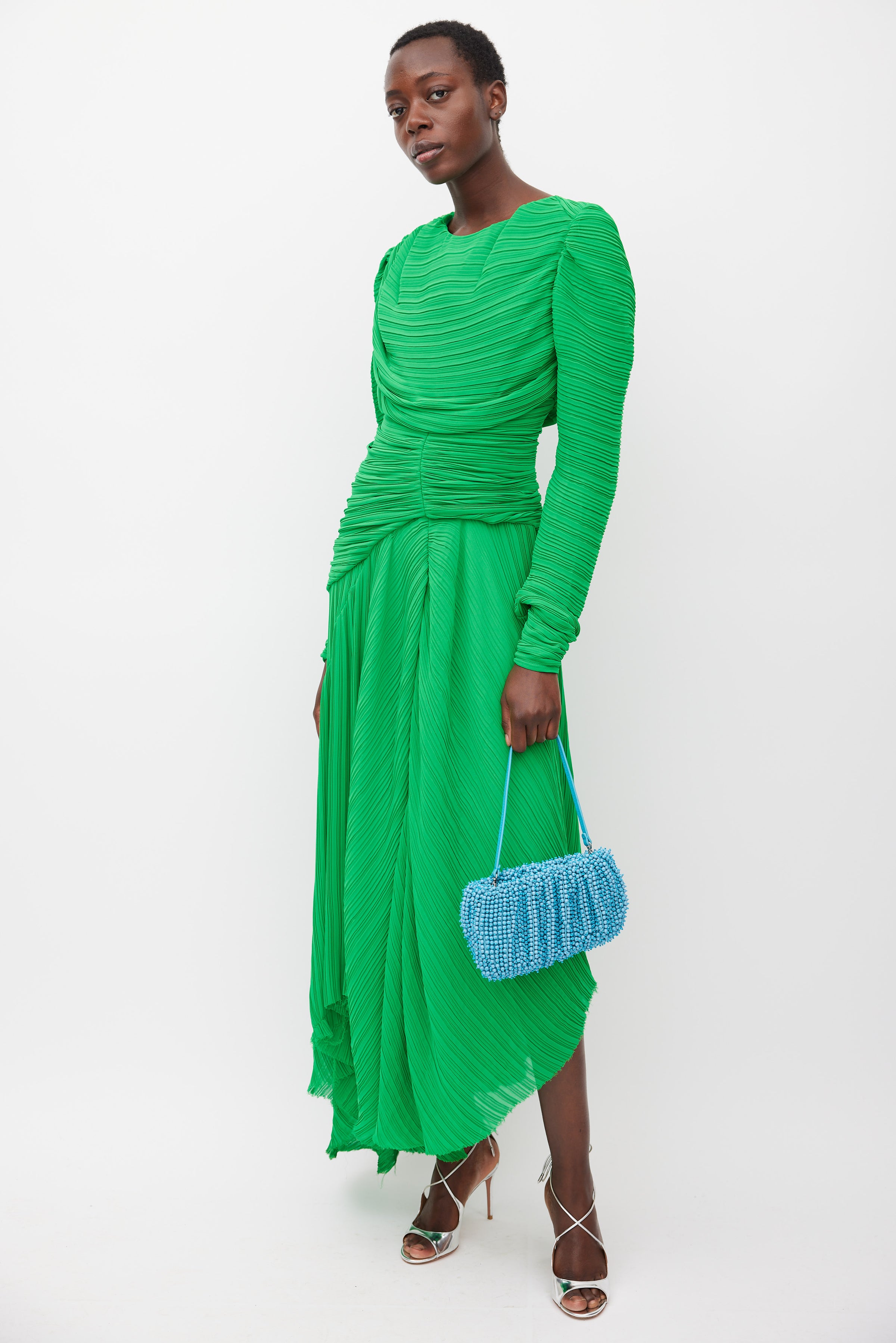 Staud // Blue Beaded Bean Convertible Bag VSP Consignment Staud // Blue Beaded Bean Convertible Bag VSP Consignment