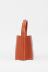 Staud Brown Leather Bissett Bucket Bag