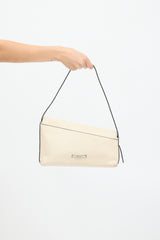Staud Cream Leather Acute Shoulder Bag