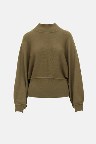 Wool Knit Turtleneck Sweater