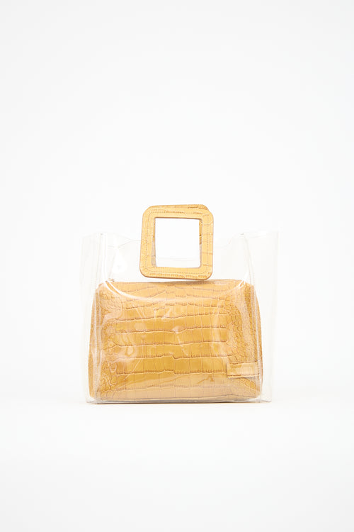 Staud PVC & Embossed Leather Shirley Bag