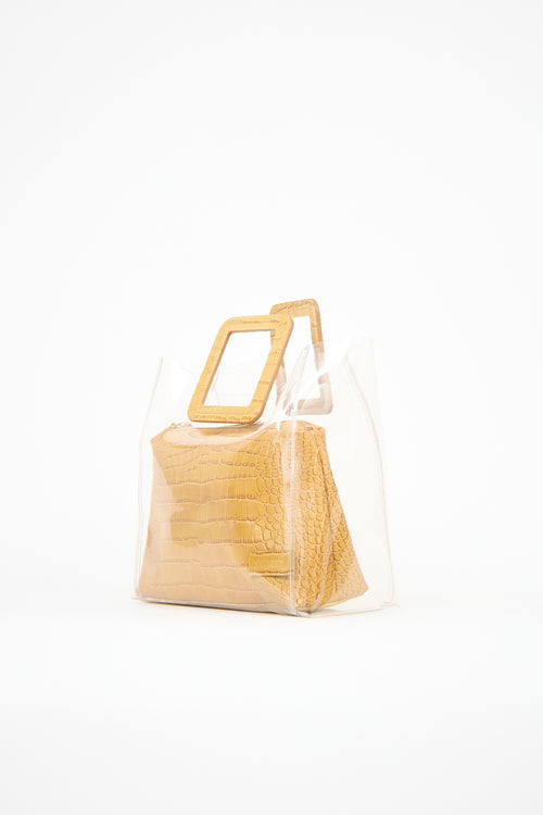 Staud PVC & Embossed Leather Shirley Bag