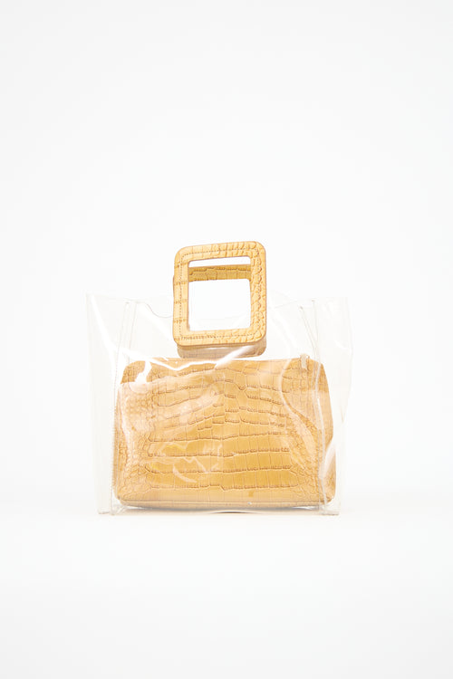 Staud PVC & Embossed Leather Shirley Bag