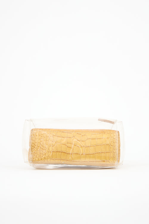 Staud PVC & Embossed Leather Shirley Bag