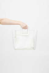 Staud White Clear Shirley Bag