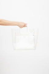 Staud White Clear Shirley  Bag