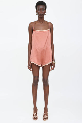 Stella McCartney Silk Scalloped Romper