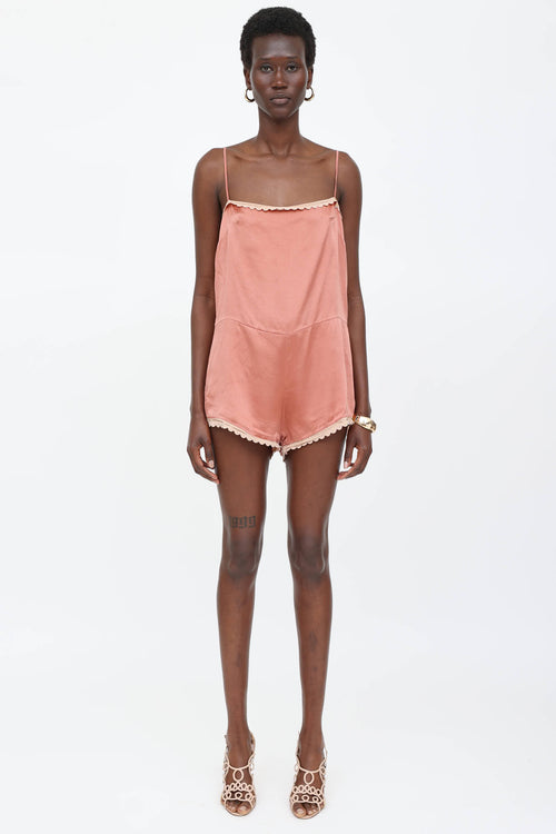 Stella McCartney Silk Scalloped Romper