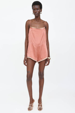 Stella McCartney Silk Scalloped Romper